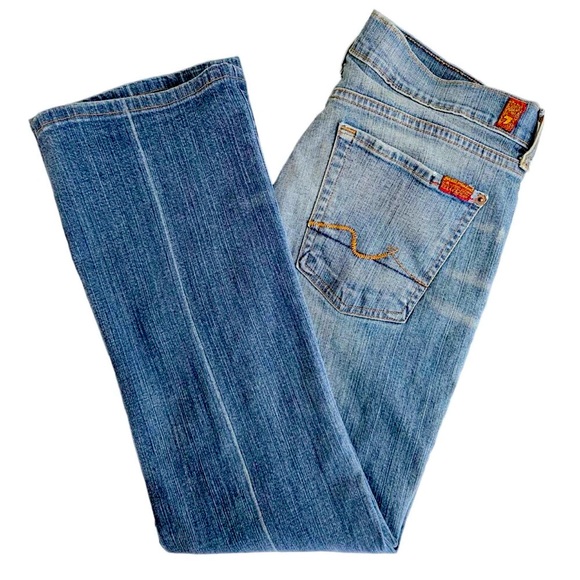 7 For All Mankind Denim - 7 For All Mankind Bootcut Blue Denim Jeans | Women's 31 | MINOR FLAW